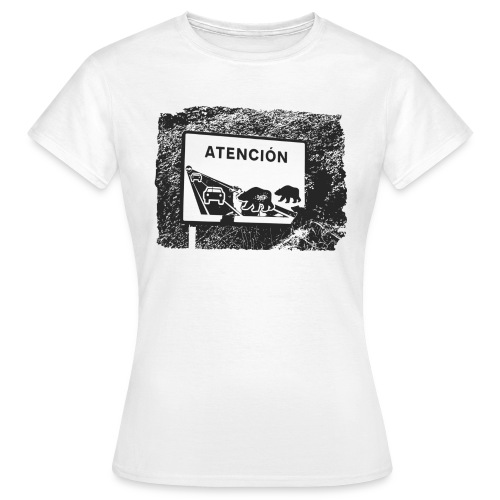 Achtung Bären kreuzen / TourVueltaGiro beidseitig - Frauen T-Shirt