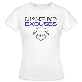 Pas d’excuses 2 - T-shirt Femme - blanc - Devant - AI Model Female 172 dark (172cm)
