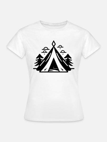 Camping - Frauen T-Shirt - Weiß