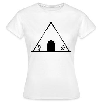 tente de camping - T-shirt Femme - blanc - Devant - AI Model Female 172 dark (172cm)
