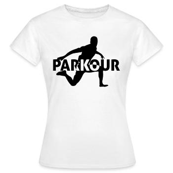 le parkour - T-shirt Femme - blanc - Devant - AI Model Female 172 dark (172cm)