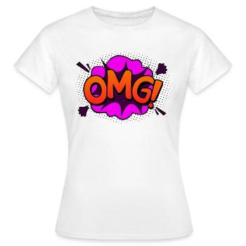OMG - Frauen T-Shirt - Weiß - Vorne - AI Model Female 172 dark (172cm)