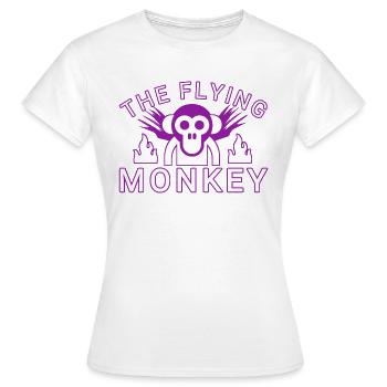 Der fliegende Affe - Frauen T-Shirt - Weiß - Vorne - AI Model Female 172 dark (172cm)
