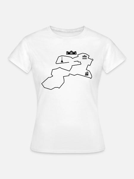 berlin marathon linie - Frauen T-Shirt - Weiß