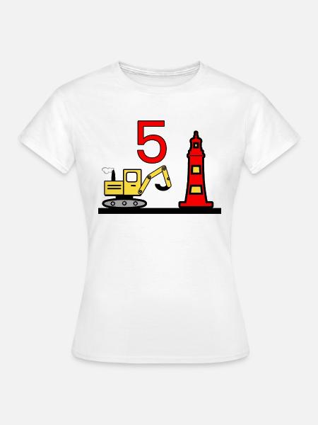 Bagger - Frauen T-Shirt - Weiß