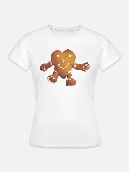 Lebkuchenherz - Frauen T-Shirt - Weiß