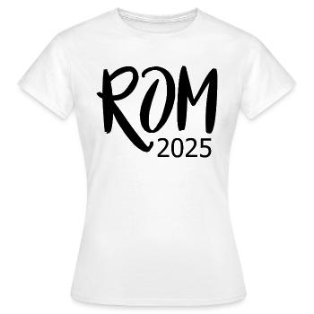 Rome 2025 - T-shirt Femme - blanc - Devant - AI Model Female 172 dark (172cm)