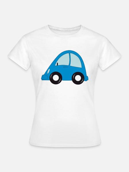 blaues auto - Frauen T-Shirt - Weiß