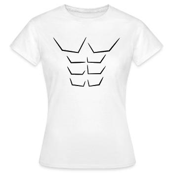 dessin abdos - Frauen T-Shirt - Weiß - Vorne - AI Model Female 172 dark (172cm)