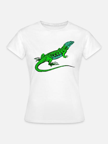 Eidechse - Frauen T-Shirt - Weiß