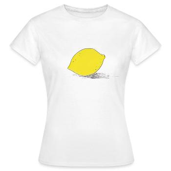 Zitrone - Frauen T-Shirt - Weiß - Vorne - AI Model Female 172 dark (172cm)