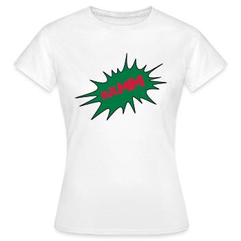 Bääm, Sprechblase, Comic, Cartoon, Gedankenblase, - Frauen T-Shirt - Weiß - Vorne - AI Model Female 172 dark (172cm)