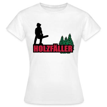 holzfäller - Frauen T-Shirt - Weiß - Vorne - AI Model Female 172 dark (172cm)