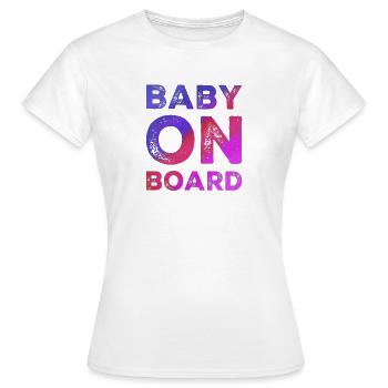 Bébé à bord - T-shirt Femme - blanc - Devant - AI Model Female 172 dark (172cm)