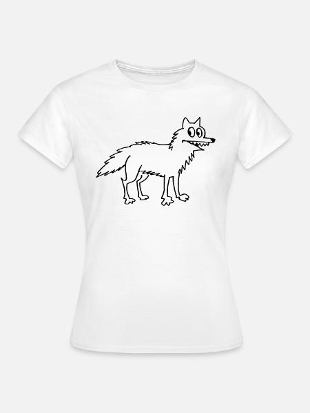 Wolf - Frauen T-Shirt - Weiß