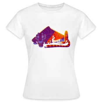 TIGER TIGER - Women's T-Shirt - white - Front - AI Model Female 172 dark (172cm)