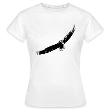 Fliegender Adler - Frauen T-Shirt - Weiß - Vorne - AI Model Female 172 dark (172cm)