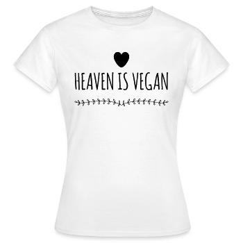 Heaven Is Vegan - Frauen T-Shirt - Weiß - Vorne - AI Model Female 172 dark (172cm)