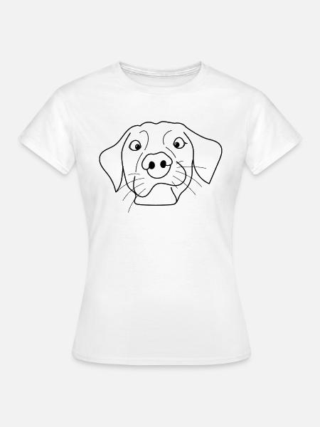Hundegesicht - Frauen T-Shirt - Weiß