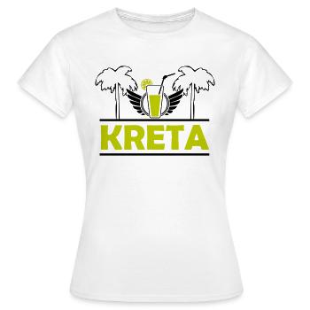 Kreta - Frauen T-Shirt - Weiß - Vorne - AI Model Female 172 dark (172cm)
