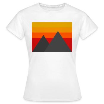 Minimalistic Mountains - Women's T-Shirt - white - Front - AI Model Female 172 dark (172cm)