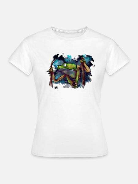 Frosch-Split - Frauen T-Shirt - Weiß