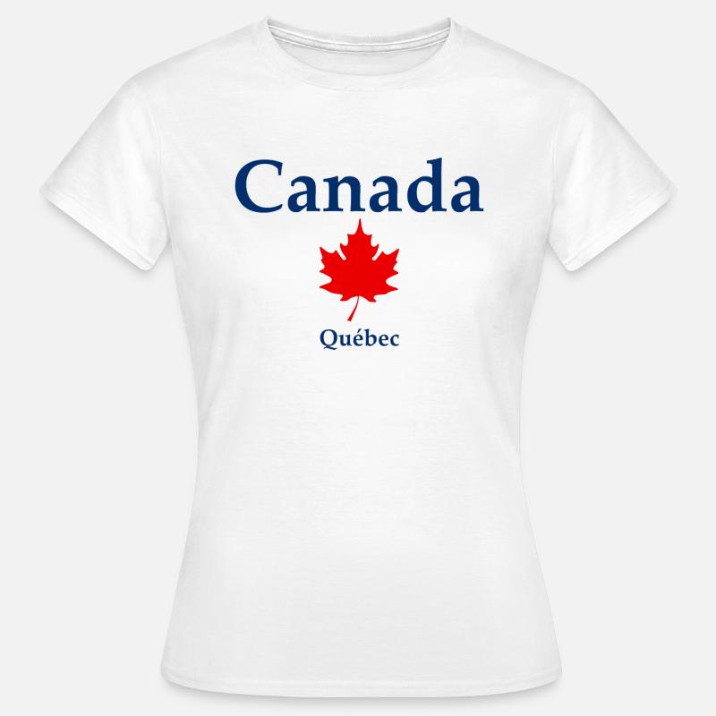 Québec - Quebec - Canada - Kanada - Koszulka damska - biały