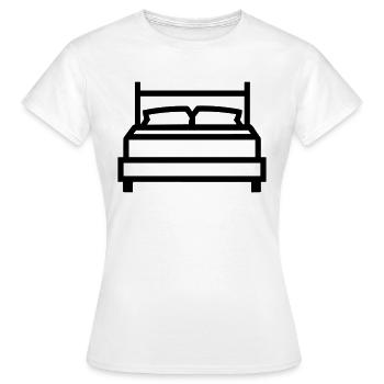 Bett - Frauen T-Shirt - Weiß - Vorne - AI Model Female 172 dark (172cm)