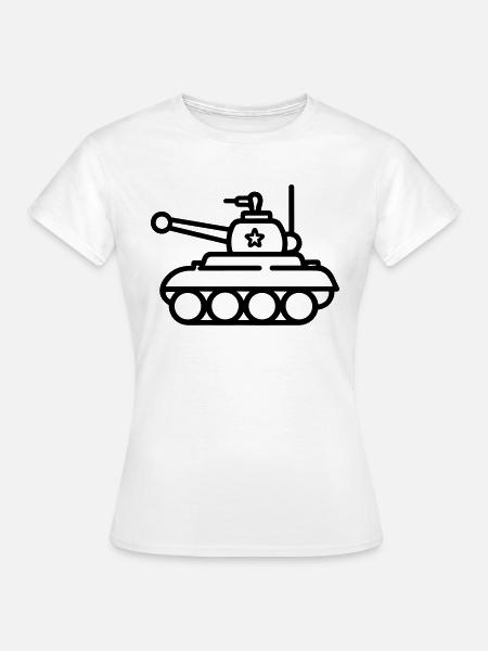 Panzer - Frauen T-Shirt - Weiß