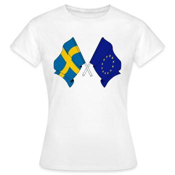 Drapeau de la Suède, Europe - T-shirt Femme - blanc - Devant - AI Model Female 172 dark (172cm)