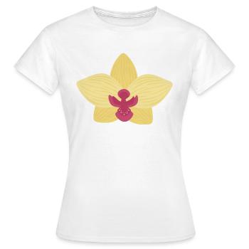 Gelbe Orchidee - Frauen T-Shirt - Weiß - Vorne - AI Model Female 172 dark (172cm)