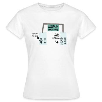 clonage de parent de gentillesse. - T-shirt Femme - blanc - Devant - AI Model Female 172 dark (172cm)
