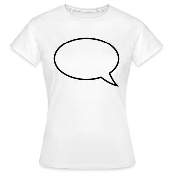 Conception de bulles de dialogue - T-shirt Femme - blanc - Devant - AI Model Female 172 dark (172cm)