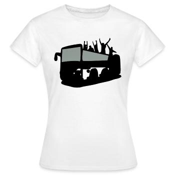 Tour Bus & tourist - Women's T-Shirt - white - Front - AI Model Female 172 dark (172cm)