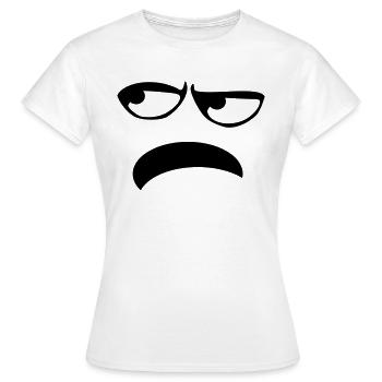 GRIMMIGES GESICHT GENERVT GESCHENKIDEE - Frauen T-Shirt - Weiß - Vorne - AI Model Female 172 dark (172cm)