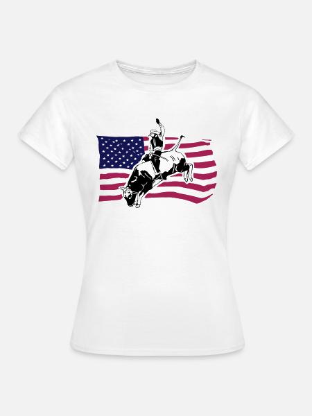 Western Rodeo - Bullrider - Frauen T-Shirt - Weiß