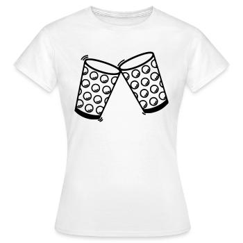 Dubbe glasses toast - Women's T-Shirt - white - Front - AI Model Female 172 dark (172cm)