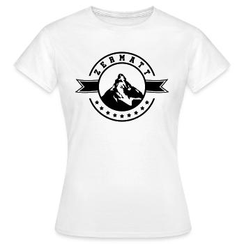 mountain zermatt - Frauen T-Shirt - Weiß - Vorne - AI Model Female 172 dark (172cm)