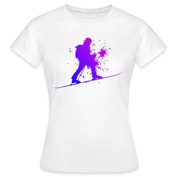 Ski Tour Ski Touring Skiing Tour Men's Ski Mounta - Women's T-Shirt - white - Front - AI Model Female 172 dark (172cm)