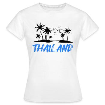 Thaïlande - T-shirt Femme - blanc - Devant - AI Model Female 172 dark (172cm)