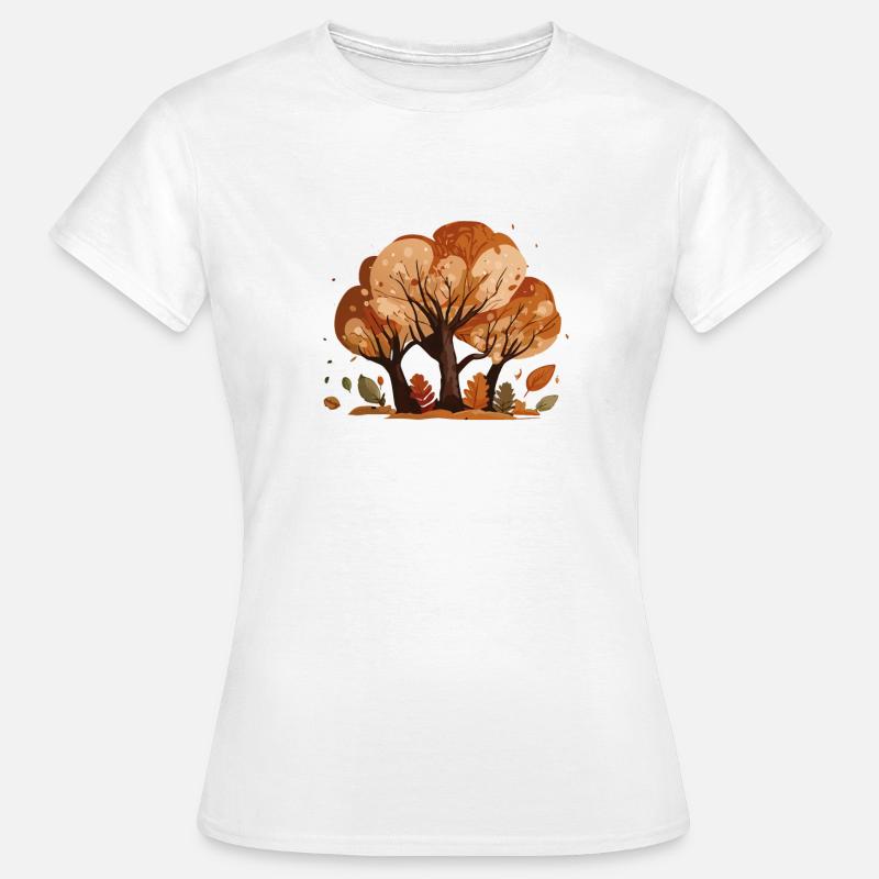 Fall Tree Trio (Fall Collection #2) - Women's T-Shirt - white