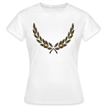 Bodendekoration Lorbeerkranz - Frauen T-Shirt - Weiß - Vorne - AI Model Female 172 dark (172cm)