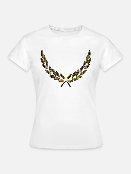 Bodendekoration Lorbeerkranz - Frauen T-Shirt - Weiß