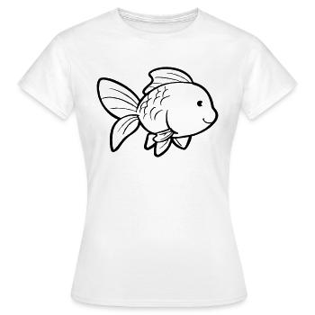 Goldfisch - Frauen T-Shirt - Weiß - Vorne - AI Model Female 172 dark (172cm)