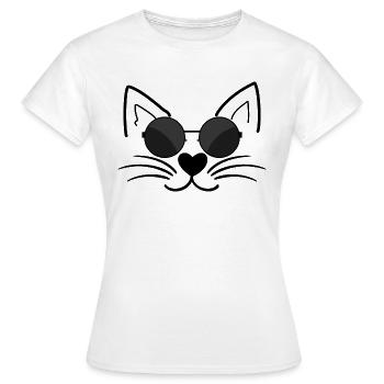 Tha CEO cat - T-shirt Femme - blanc - Devant - AI Model Female 172 dark (172cm)
