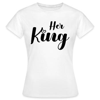 her king - Women's T-Shirt - white - Front - AI Model Female 172 dark (172cm)