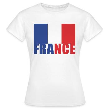 Drapeau français - T-shirt Femme - blanc - Devant - AI Model Female 172 dark (172cm)
