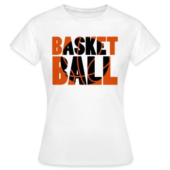 Basketball - T-shirt Femme - blanc - Devant - AI Model Female 172 dark (172cm)