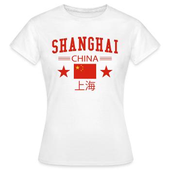Shanghai - T-shirt Femme - blanc - Devant - AI Model Female 172 dark (172cm)