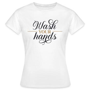 Se laver les mains - T-shirt Femme - blanc - Devant - AI Model Female 172 dark (172cm)